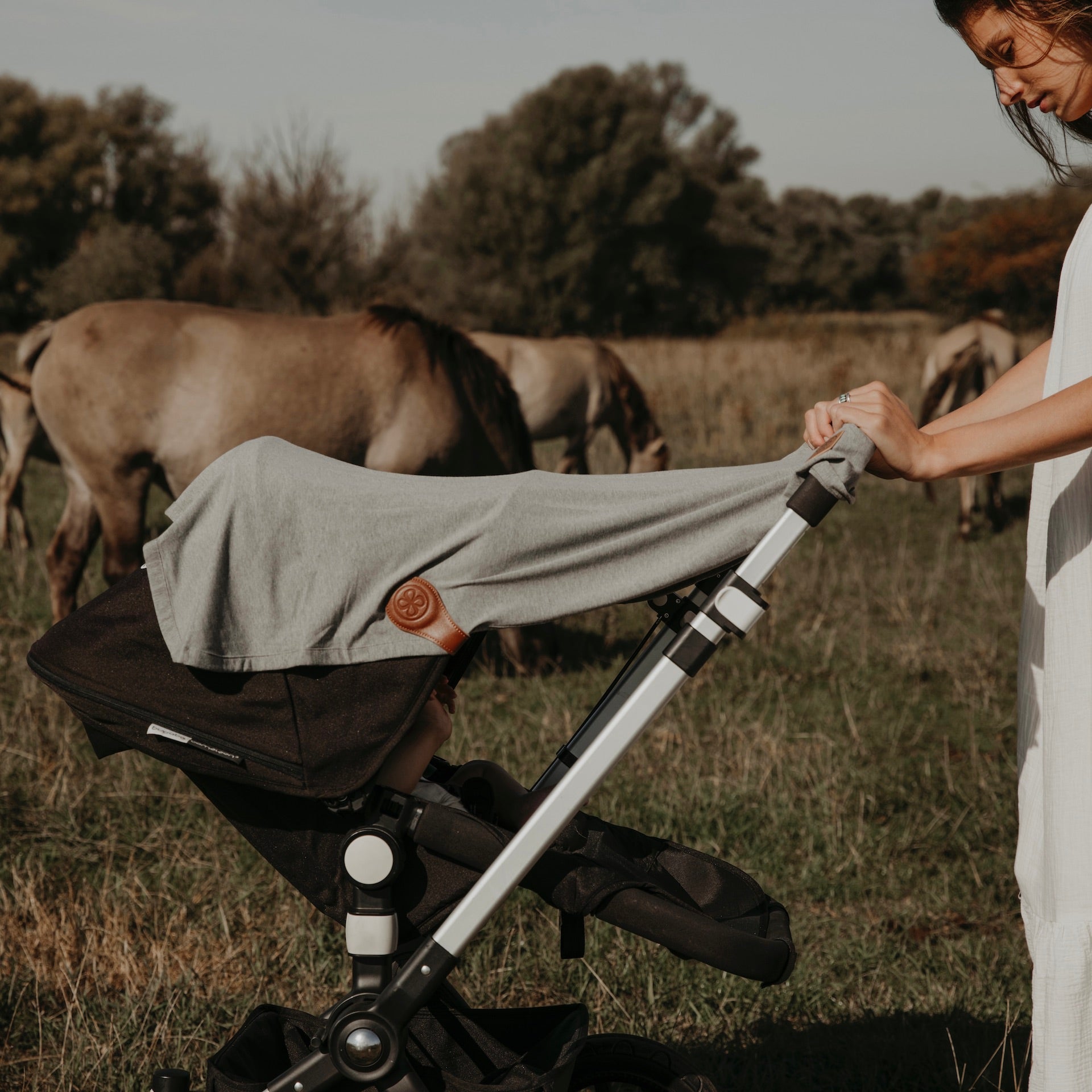 Couverture anti-UV UPF 50+ Gris pierre