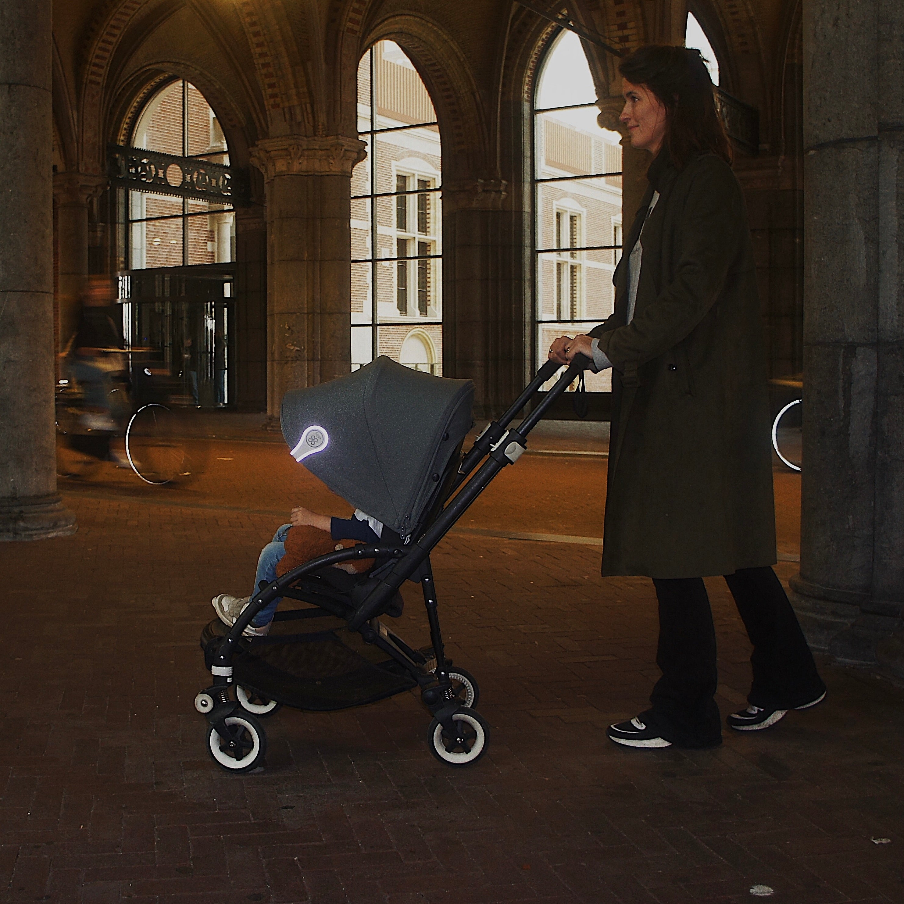 Clips magnétiques réfléchissants Noir/Gris