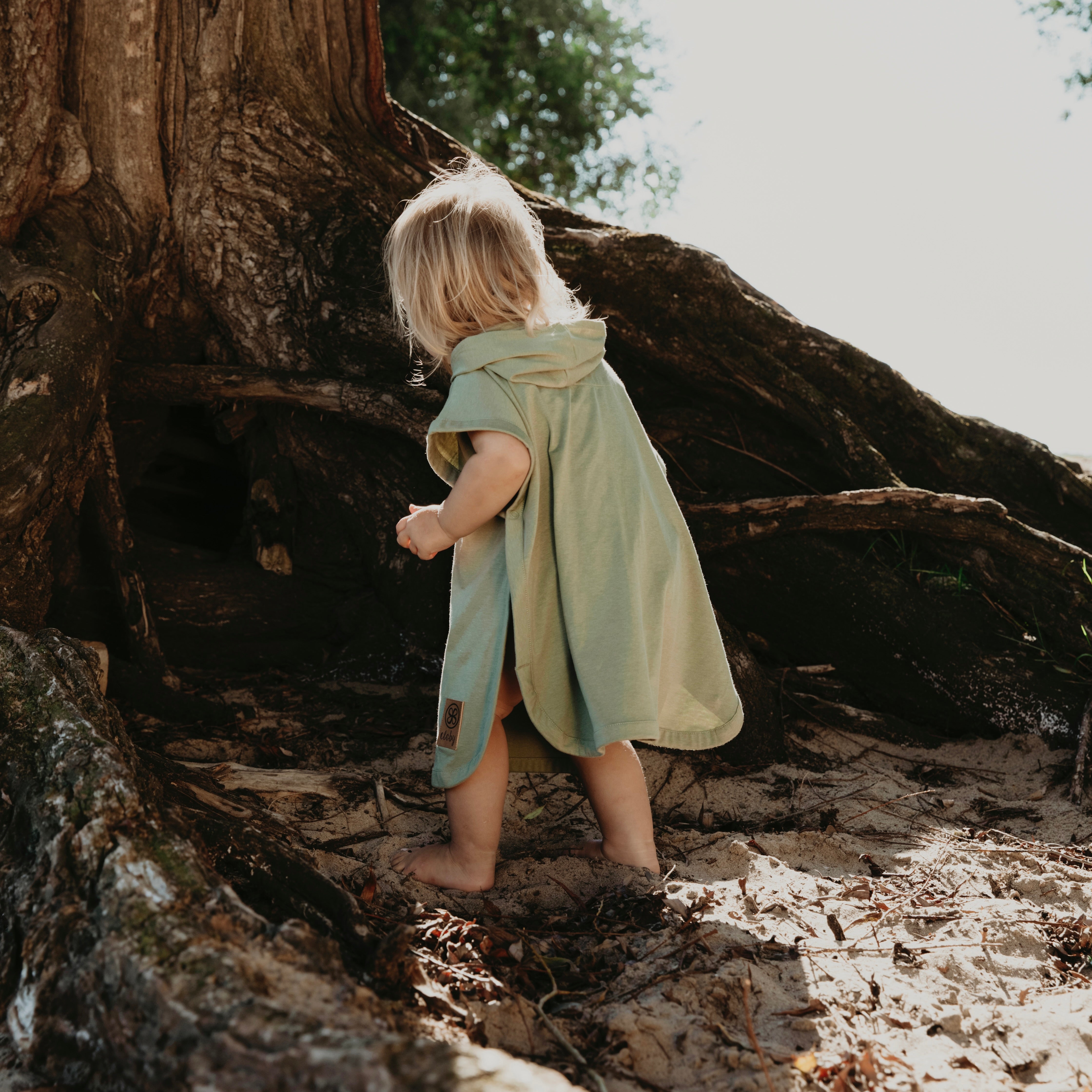 Poncho anti-UV UPF 50+ vert olive