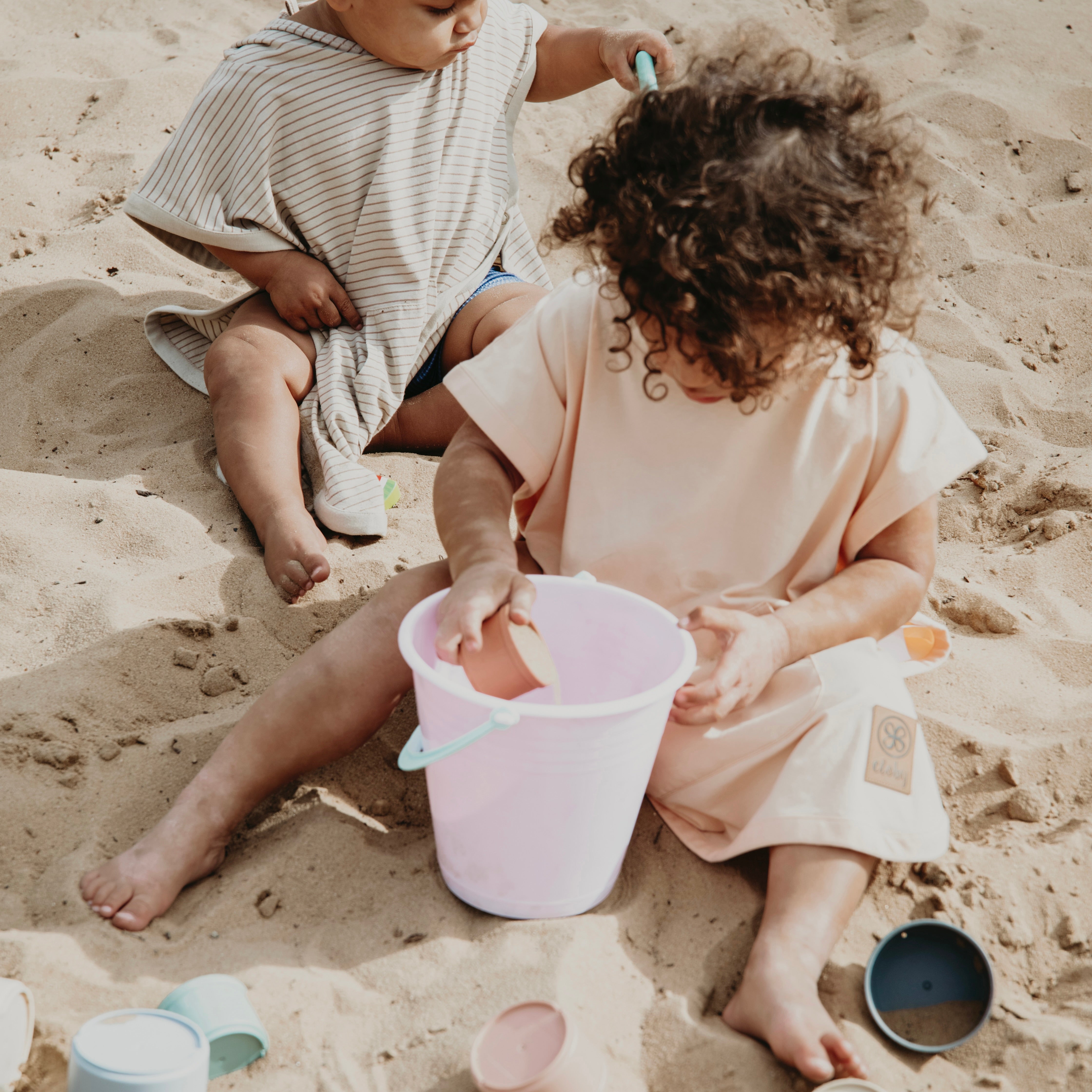 Poncho anti-UV UPF 50+ Couleur pêche été