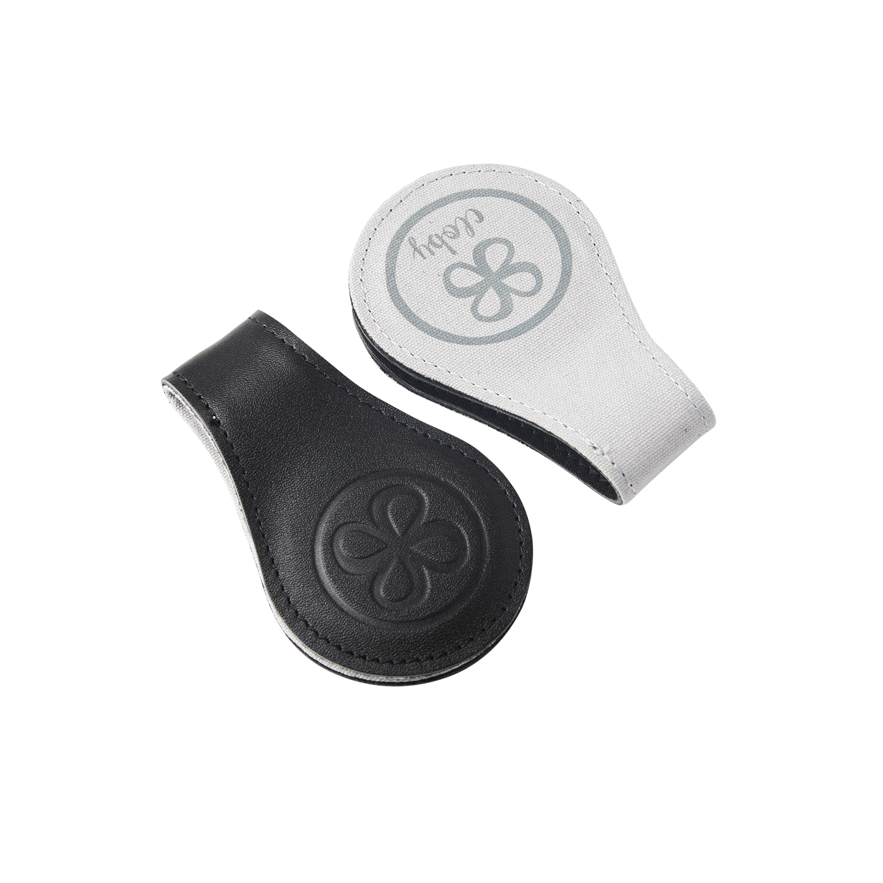 Leder Magnetclips Black/Grey
