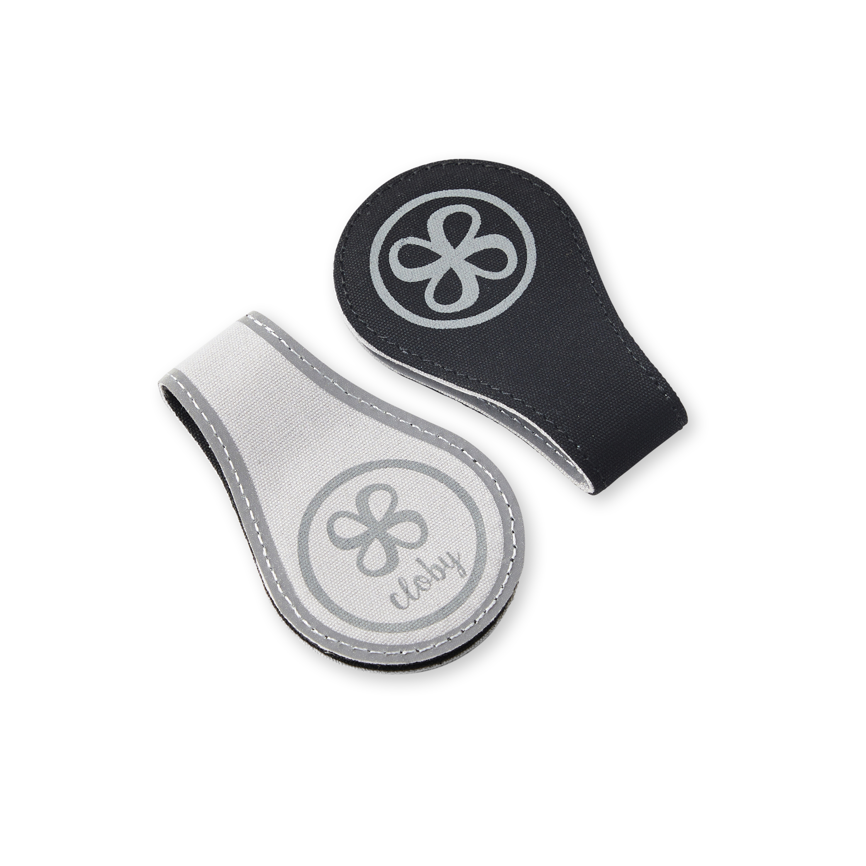 Reflektierende Magnetclips Black/Grey