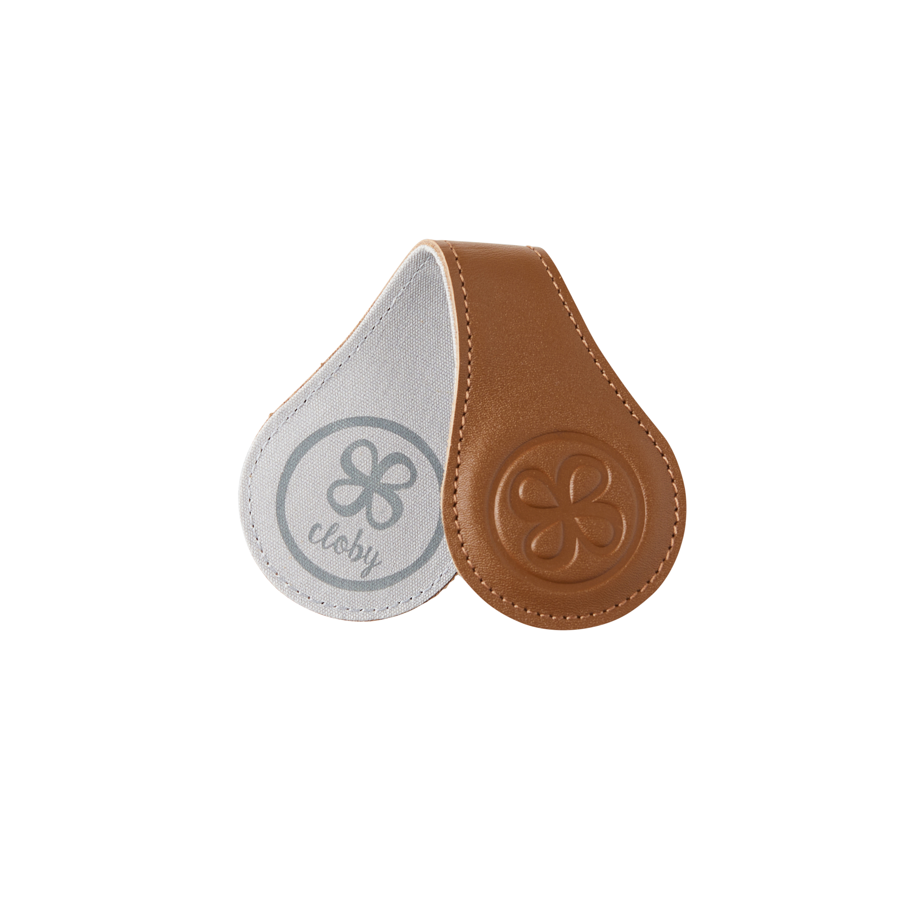 Leder Magnetclips Brown/Grey