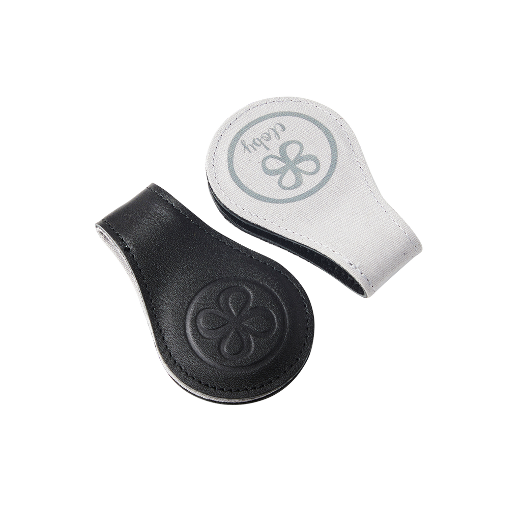 Leder Magnetclips Black/Grey