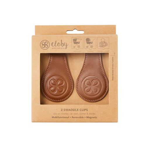 Leder Magnetclips Brown/Grey