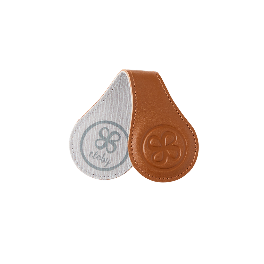 Leder Magnetclips Brown/Grey