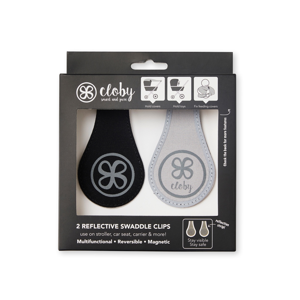 Reflektierende Magnetclips Black/Grey