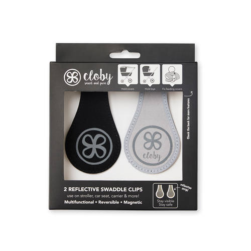 Reflektierende Magnetclips Black/Grey