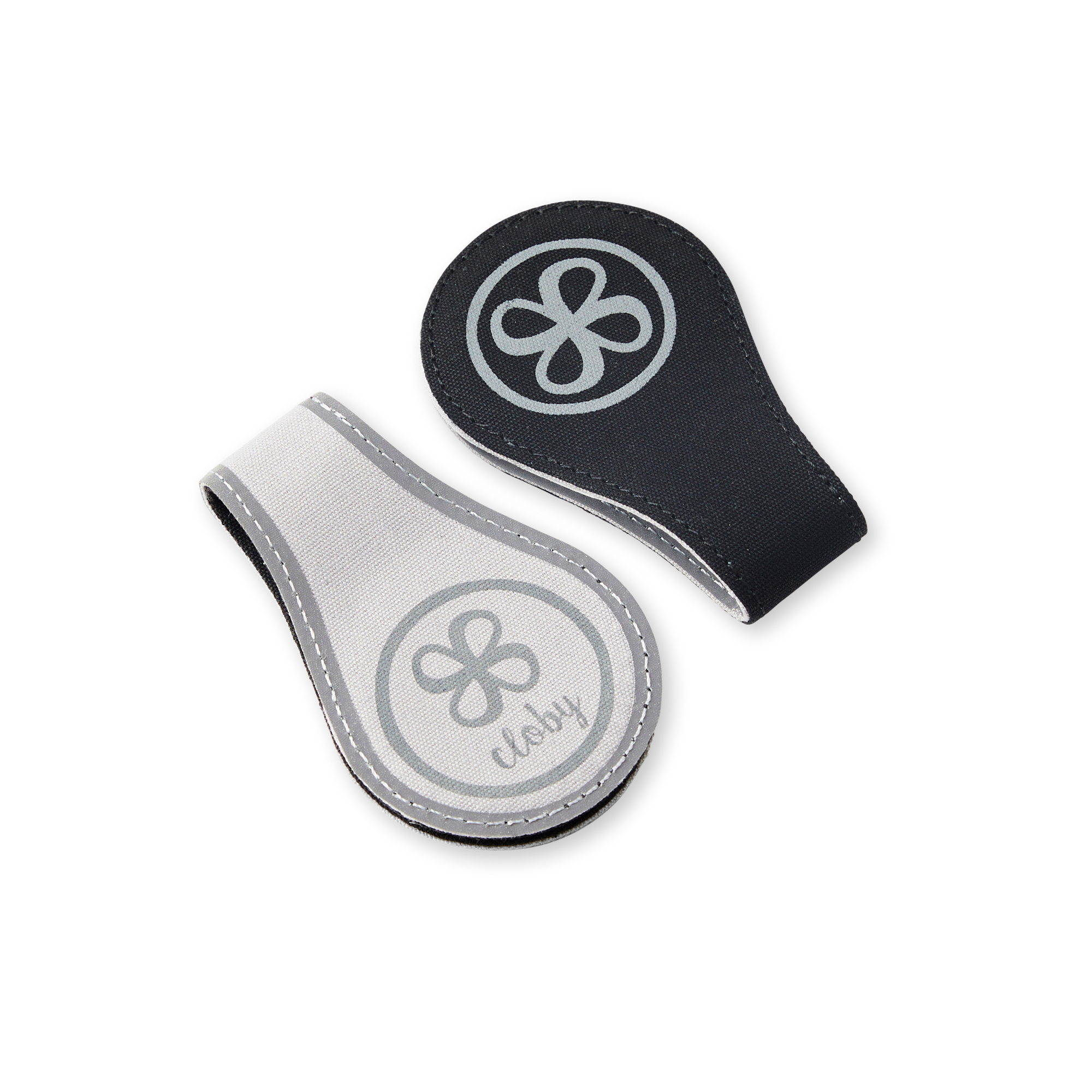 Reflektierende Magnetclips Black/Grey
